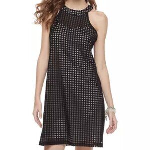 NWT Candie's grid halter shift dress sz M (juniors')